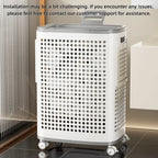 Rolling Laundry Basket with Lid Ventilated Odor Resistant Storage Hamper with Wheels