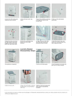 Rolling Laundry Basket with Lid Ventilated Odor Resistant Storage Hamper with Wheels