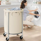 Wheeled laundry baskets, rolling laundry baskets, round laundry carts