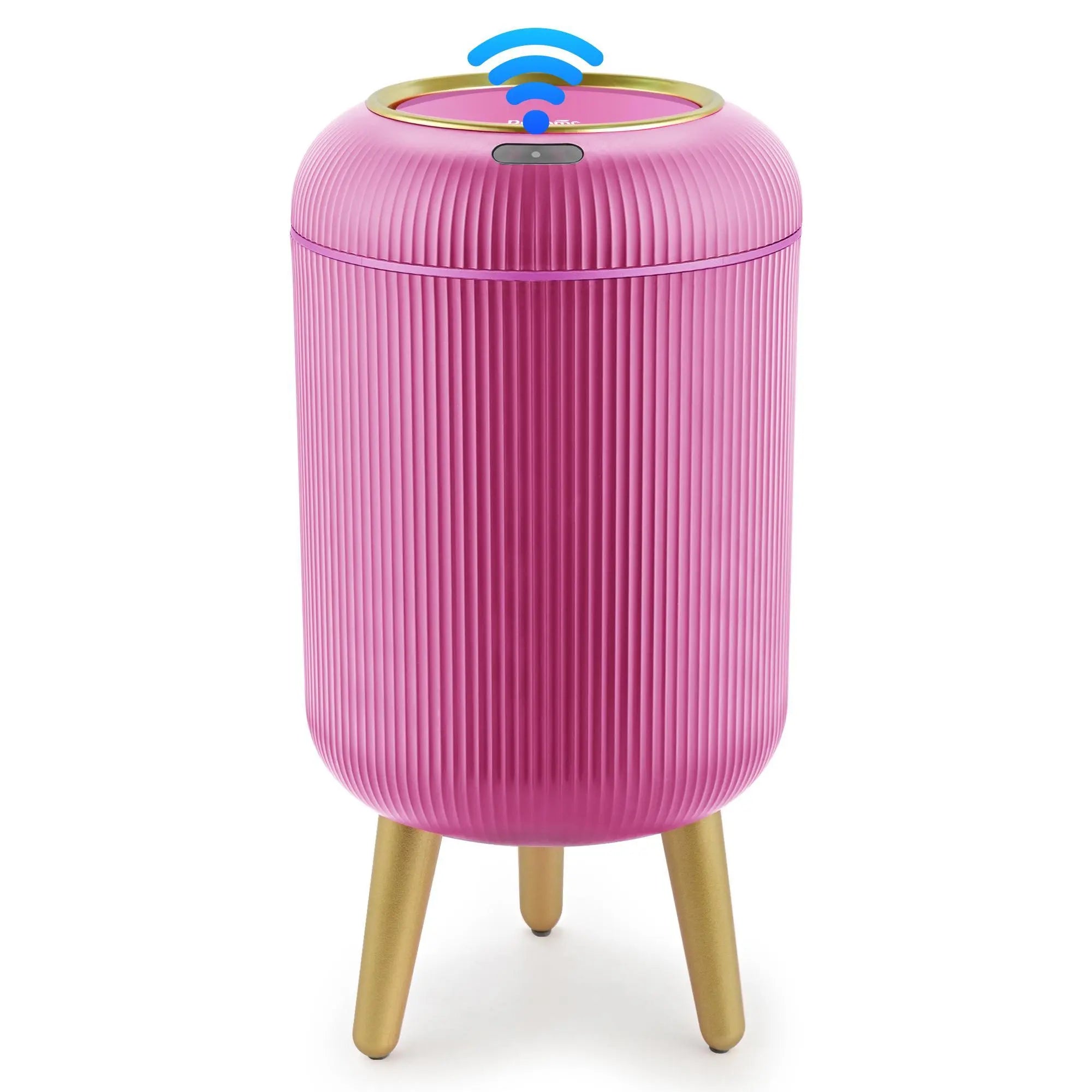 Pukomc sensor-operated, lidded trash can; non-contact, waterproof trash can.