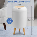 Pukomc sensor-operated, lidded trash can; non-contact, waterproof trash can.